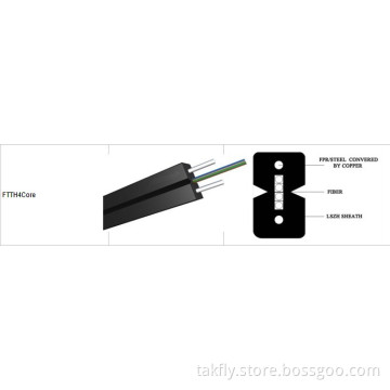 FTTH Fiber Optic Drop Cable 4core